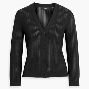 NWT Theory Black V-Neck Cardigan Sz S